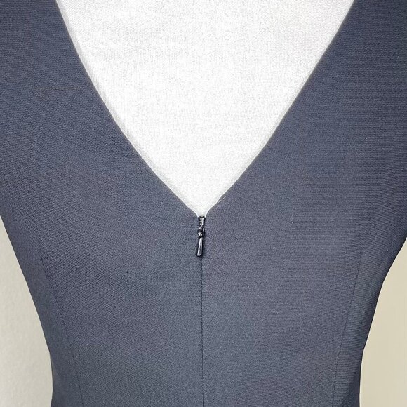 Andrea Polizzi for Rex Lester Black Satin Panel Mini Dress Cocktail Party Sz 6 - Picture 5 of 8